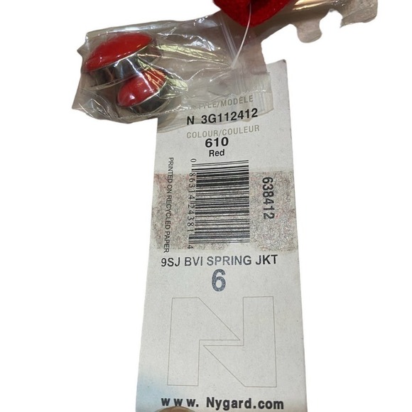 Nygard Collection Red Linen Blend Spring/Summer Red Jacket Size 6 NEW - Picture 4 of 6